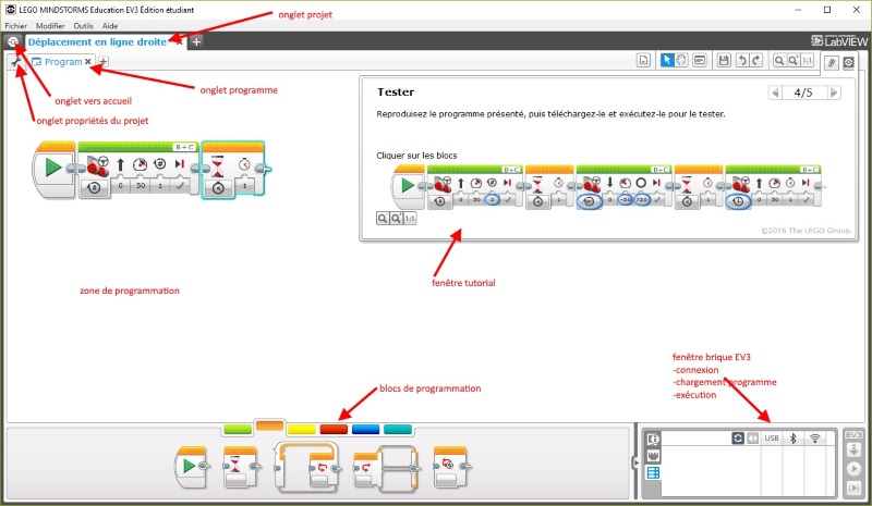 L'environnement de développement de l'EV3