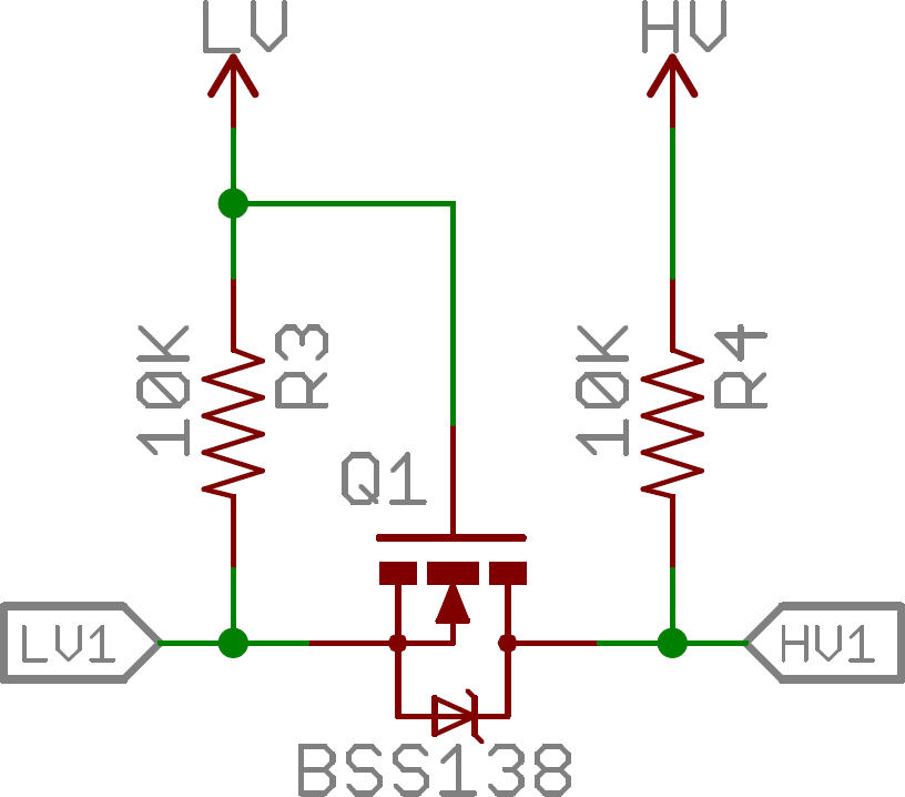 Schemas d'un channel du convertisseur de niveau logique