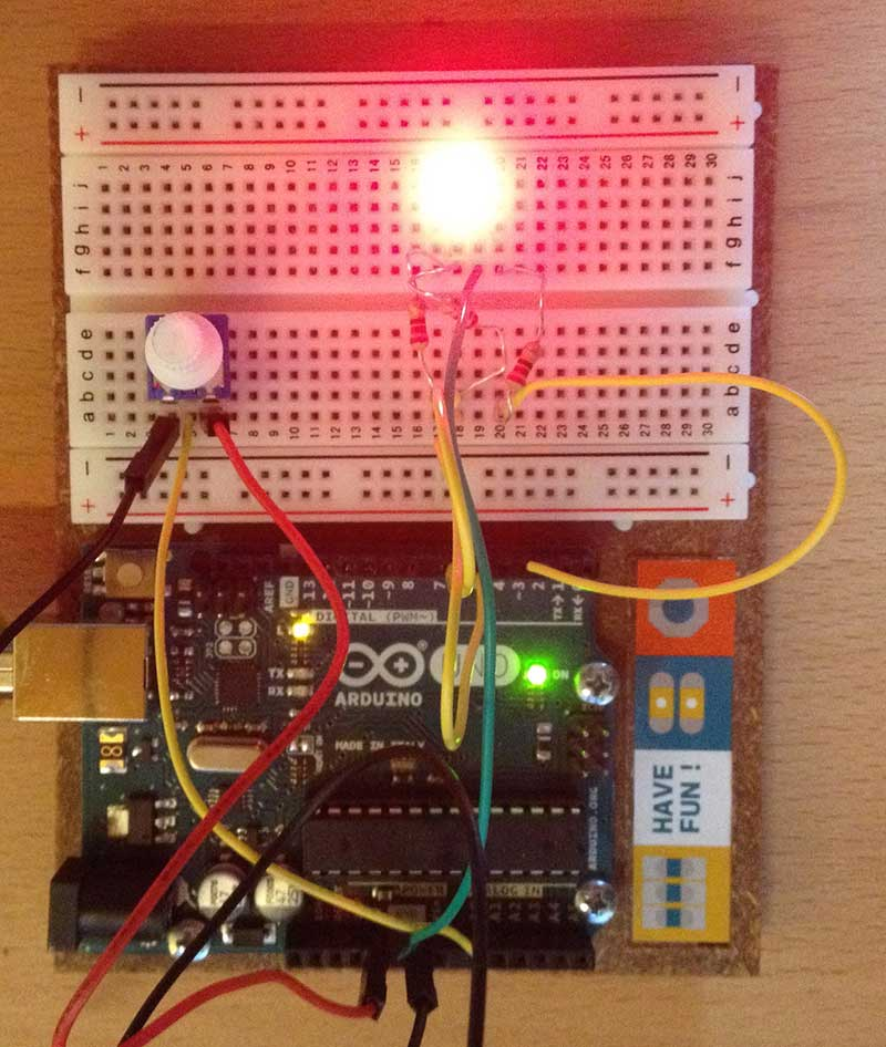 led rvb arduino rouge