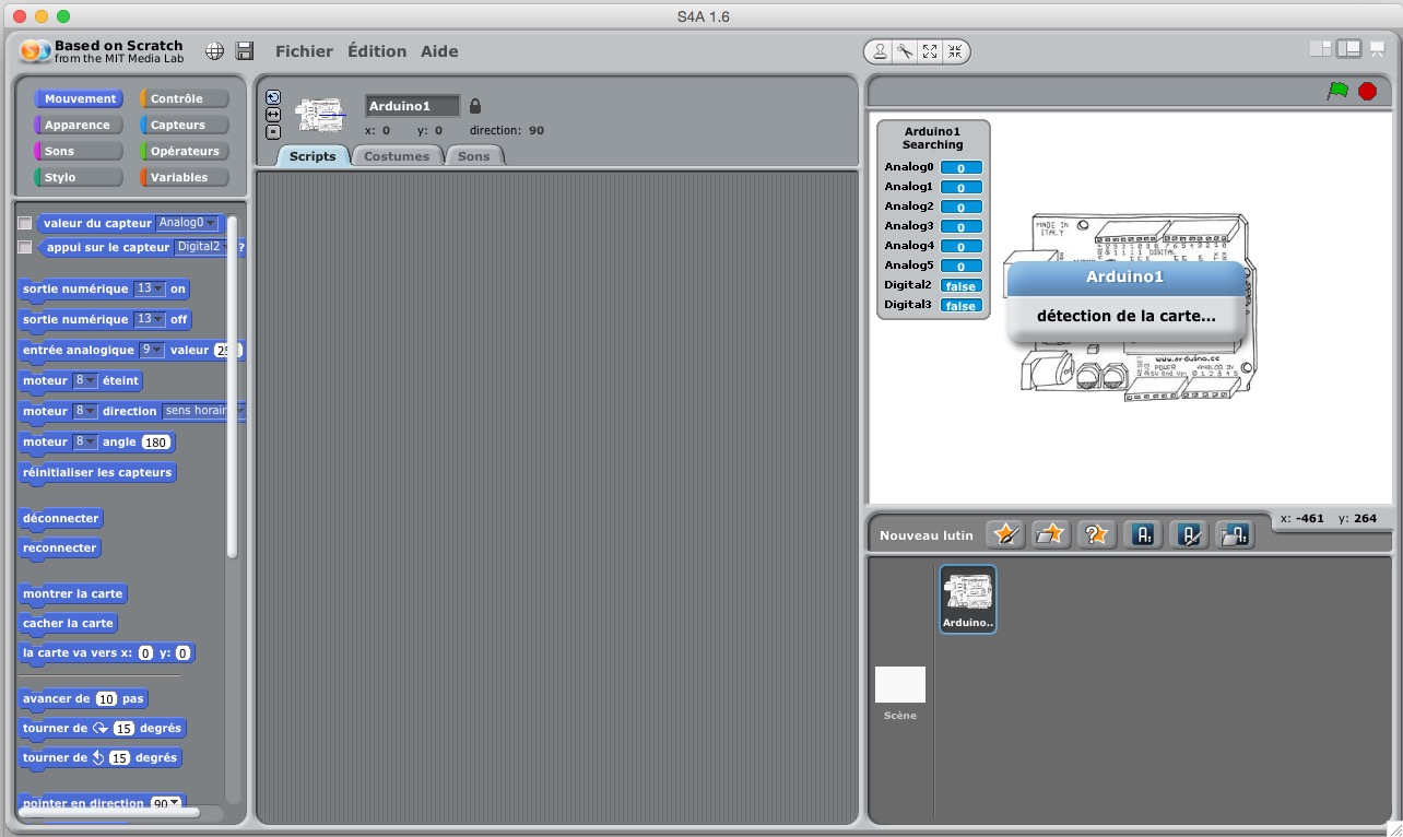 scratch pour arduino est installé