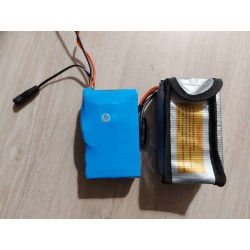 Batterie 6S 2P 25.2V avec son chargeur et son sac ignifuge