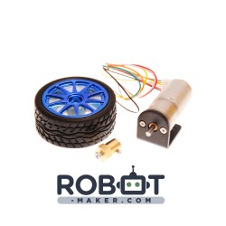 Kit moteur GM25-370CA + encodeur + roue chromée