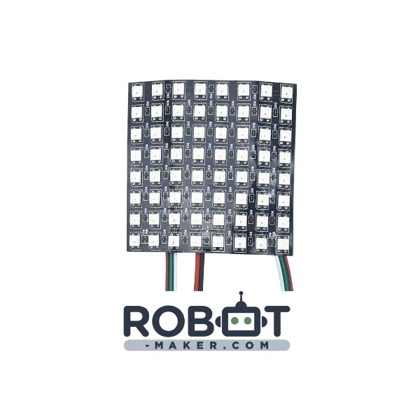panneau LED 8x8 RGB WS2812-B