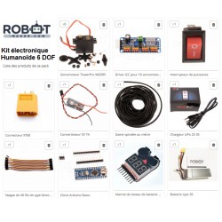 Kit électronique pour kit humanoïde 6 Dof